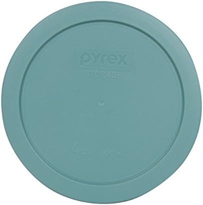 Pyrex 7201-PC Turquesa Round 4-Cup Plástico de armazenamento de alimentos, fabricado nos EUA