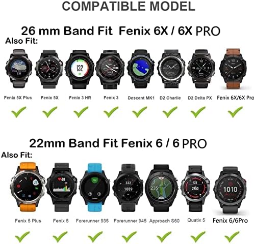 SDUTIO 22 26mm Sport Silicone Watch Band para Garmin Fenix ​​6x 6Pro 5x 5 mais 3 HR 935 S60 MK2