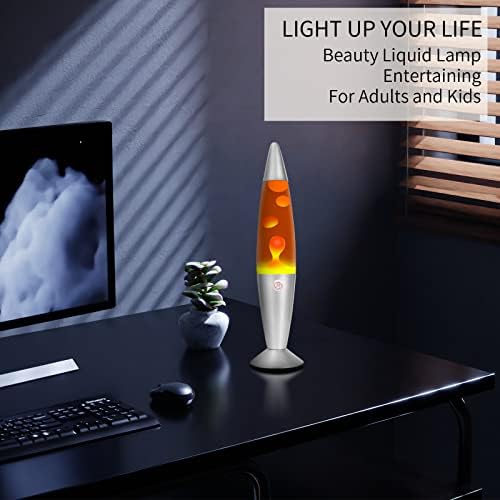 Zhrisezlava Lava Lava, lâmpadas de movimento líquido de líquido laranja de 13,5 polegadas para adultos, decoração