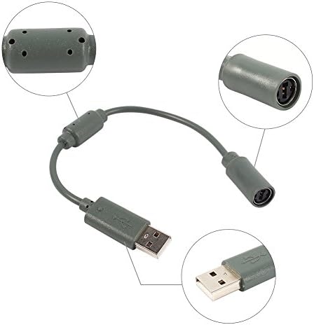 Fio de conversor Qiilu, 10 polegadas de cabo gamepad controlador de cabo com cabo USB Adaptador de conexão