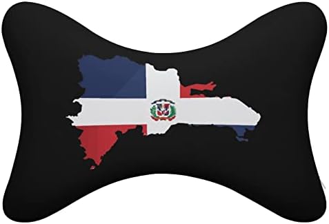 Pillow do pescoço da bandeira do mapa da república dominica