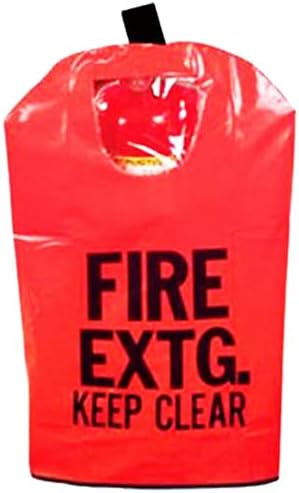 AMAREX 5 lb Campa de extintor de incêndio para extintores de 5 lb de incêndio, vermelho