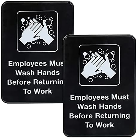 Os funcionários da Excello Global Products devem lavar as mãos antes de retornar ao Sinal de Trabalho: Fácil