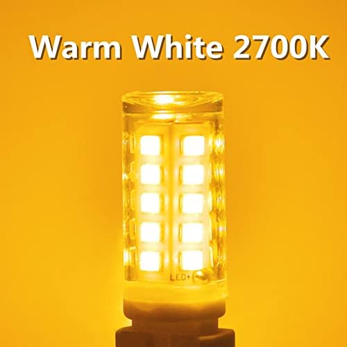 Golspark 10 pacote g9 lâmpada led lâmpada branca macia 2700k 4w Bulbos de halogênio de 40w de 40w, lâmpadas de base bi-pinos G9, lâmpadas LED T4 AC 120V 400lm