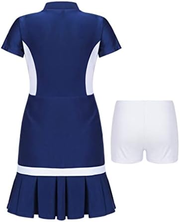 Vestido de tênis de tênis de meninas doomiva vestido de manga curta e boyshorts define o vestido