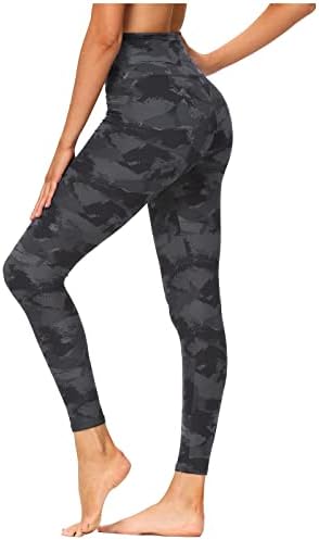 Miashui calças de ioga soltas para mulheres Calças de cintura alta Treça de ioga com cintura