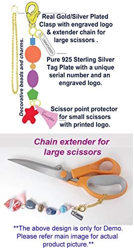 Scissors FOBs by Scissorfobz-Elegant Collection- Chave da chave da chave de pulseira de pulseira de pulseira