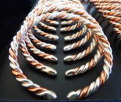 Copper e mistura colorido metal ashtdhatu saúde benéfica ajustável tamanho livre pulseira kada para homens