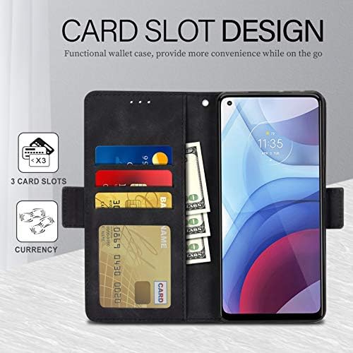Caso da carteira FYY para Motorola Moto G Power 6,6 polegadas 2021, capa premium de carteira de