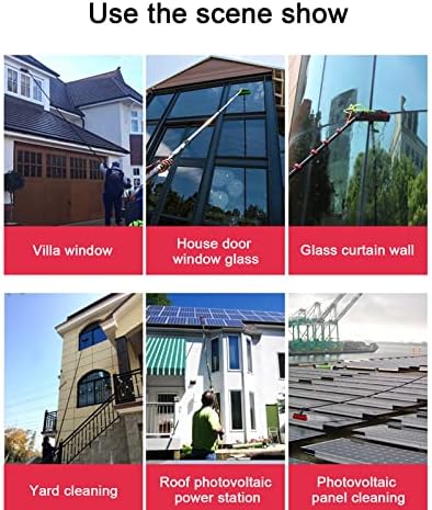 Kit de poste de limpador de vidro da janela Niczu, painéis solares e fotovoltaicos de limpeza de