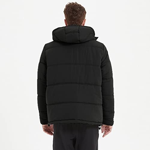 Masculino Autumn e Winter Fashion Casual encapuzado espessado espessado, algodão casaco de algodão casaco acolchoado