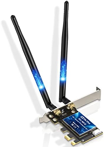 VIVA VIVA PCIE WIFI 6E Card Bluetooth 5.3 Ax 5400 Mbps Ax210 Tri-Band 6 GHz/5,8 GHz/2,4 GHz PCI-E
