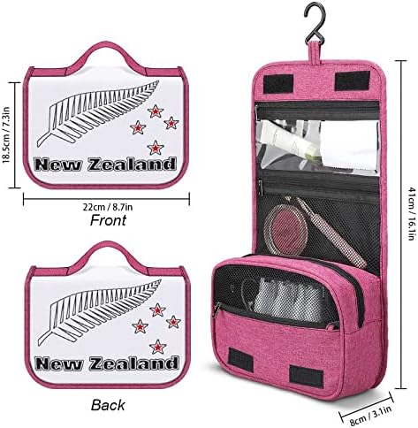 New Zealand Maori Fern Higredileation Bag com gancho suspenso para acessórios de viagem cosméticos