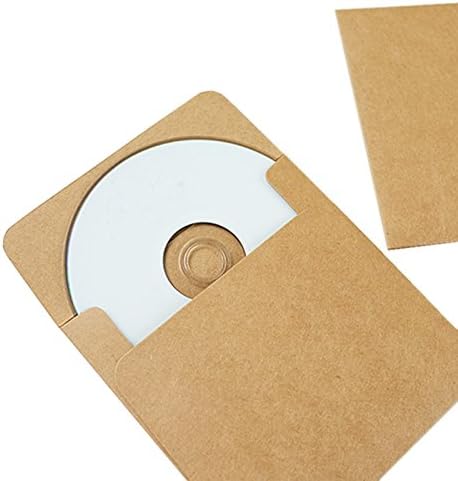 25pcs Brown Kraft Paper CD Mangas de DVD Retro DVD envelopes Casos de armazenamento de papelão PARTEMPOR