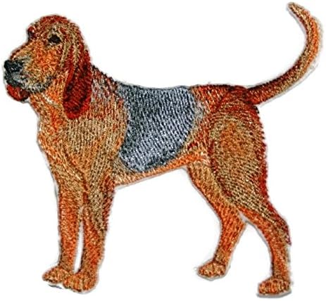 Incrível retratos personalizados de cães [Hound Hound] Bordado de ferro On/Sew Patch [4,5 x 4,5] [Feito nos EUA]