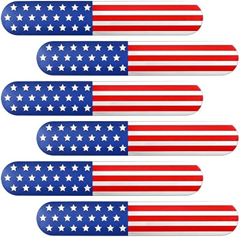 6 peças sinalizador decalque 3d Metal American Stand Stick Decal