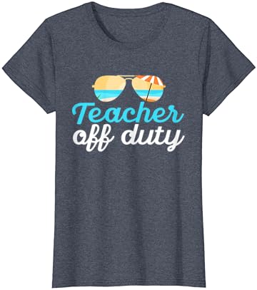 Professor de folga no último dia de escola T-shirt de presente de férias tropicais