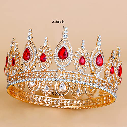 Tobatoba Red Crown for Women, Rainha dos Corações da Coroa, coroas da rainha real para mulheres,
