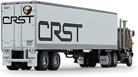 Primeira engrenagem 1/64 escala Diecast colecionável CRST International Transtar Coe e trailer vintage