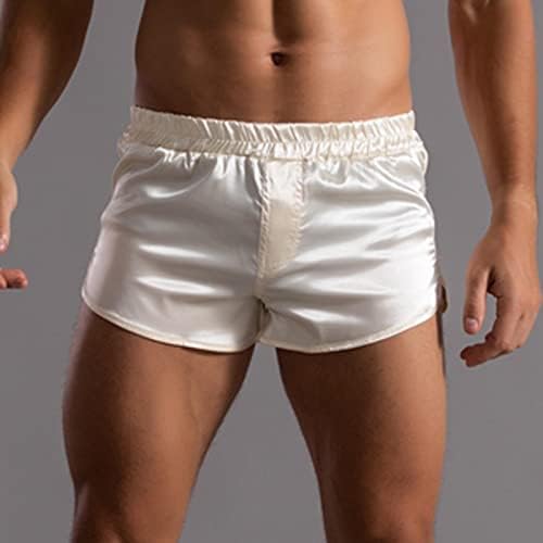 BMISEGM Mens boxers roupas íntimas masculino de verão calça de cor sólida banda elástica solta