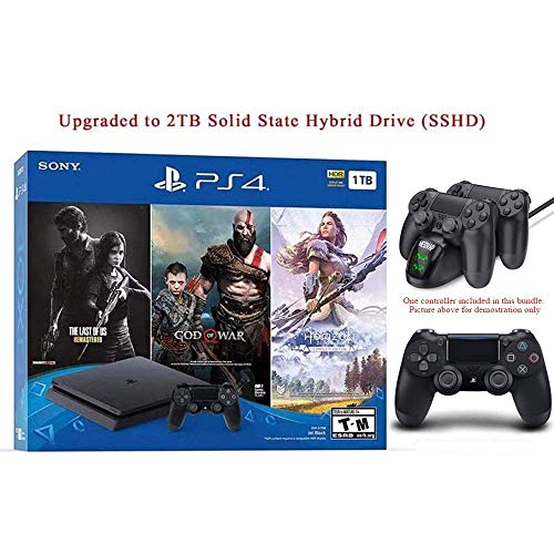 2019 mais recente PlayStation 4 Holiday Pacote Hesvap Atualizado 2TB SSHD no PlayStation PS4 Console Slim Bundle-Included