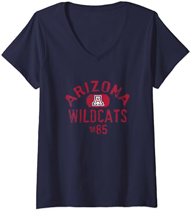 Womens Arizona Wildcats 1885 Camiseta vintage em V