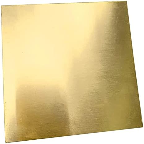 Zhengyyuu Brass Placa de cobre Folha de folha de papel espessura de folha de latão 0. 11 na folha de cobre 8x8