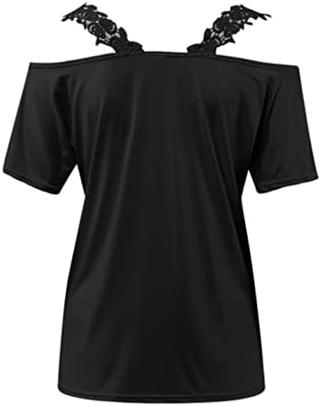 Camisas para mulheres soltas fit s-5xl manga curta ombro frio v pesco