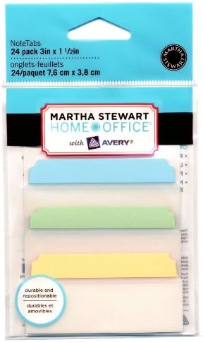 Martha Stewart Home Office com Avery NoteTabs, 3 x 1,5, 24 pacote
