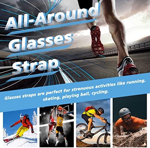 UVNEX GLUSS SCORTER 3 PACOTE, sem alça de óculos de sol esportivos ajustáveis ​​de cauda, ​​suportes