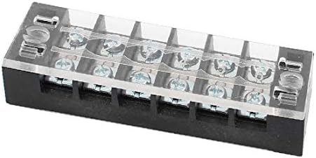 X-Dree 600V 25A linhas duplas 6 Posições Conector parafuso Bloqueio terminal de barreira elétrica
