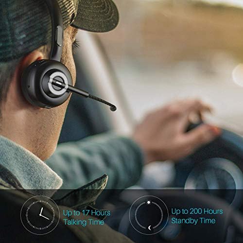 Raopingx Trucker Bluetooth fone de ouvido sem fio com microfone sobre os fones de ouvido com