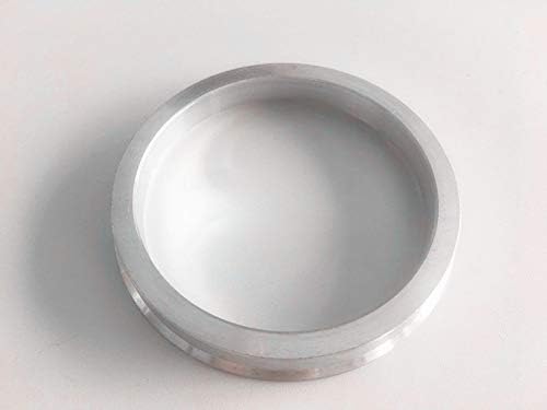 NB-Aero 4pc Hubrings de alumínio de prata 74 mm a 57,1 mm | Anel central hubcentric 57,1mm a 74 mm para