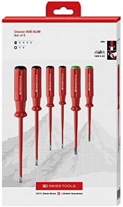 PB Swiss Tools 5543.SlCBB Swiss Grip Tipo clássico Tipo de fenda isolada Conjunto de ponta fina
