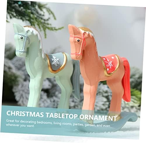 Didiseaon Decorações de Natal para Mesa de Cavaleiro Colecionável Estatuetas de fazenda Estatuetas de Festa