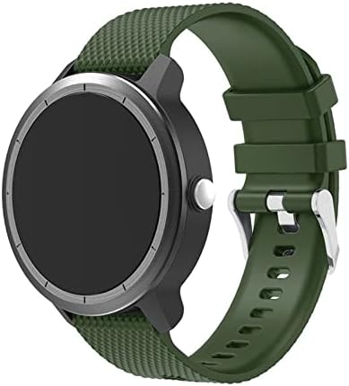 Fehauk 20mm Silicone Rubber Watch Strap Watch Band para Garmin Vivoactive 3/Vivomove HR Smart Watch Band Band