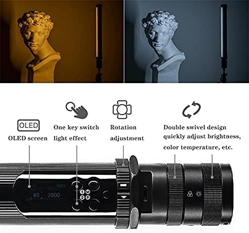 IWATA MA-01 RGB Stick Light, LED Video Light, Luz de fotografia recarregável, fácil de segurar CRI96