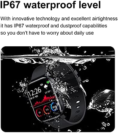 Relógio inteligente do FHX, 2,5 polegadas, com monitor de freqüência cardíaca, pressão arterial, rastreamento