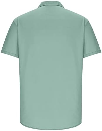 Camisas de Páscoa de tamanho grande para homens de manga curta camisetas de lapela de topo para baixo para