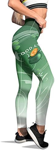 Calças de ioga de tamanho grande para mulheres 3x Butt Lift Pants Green Paddystripes Feminino Pilates