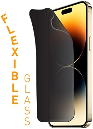 Protetor de tela de vidro flexível de armadura para iPhone 14 Pro Max, Guarda de Privacidade com 9H