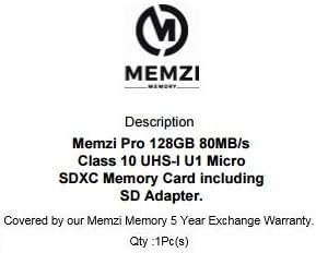 MEMZI PRO 128GB CLASS 10 80MB/S MICRO SDXC MEMÓRIA CARTÃO COM ADAPTER SD para Nokia ou Microsoft Lumia