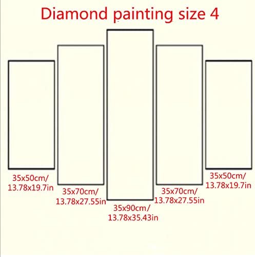 Kits de pintura de diamante 5D DIY para adultos, 5 conjuntos/peças Bordado de diamante Diamante
