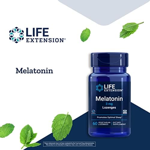 Extensão da vida Melatonina 3 mg pastilhas - Apoie o sono saudável e repousante, ritmos imunológicos de saúde
