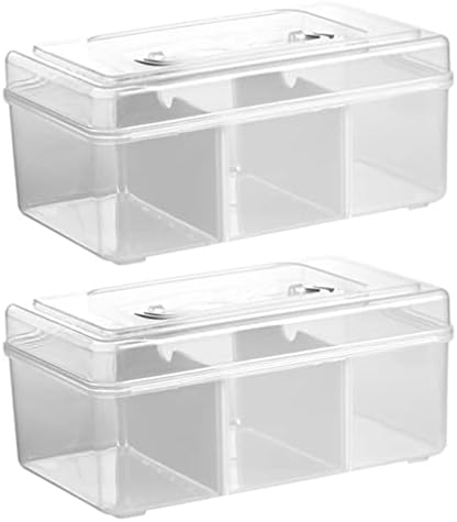 Caixa de armazenamento de gavetas de hemotão 2pcs Caixa de armazenamento de grande capacidade Caixa Compartamentada