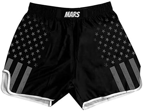 O2Tee American Flag Muay Thai Shorts Combate Fight MMA Boxer Boxer Trunks