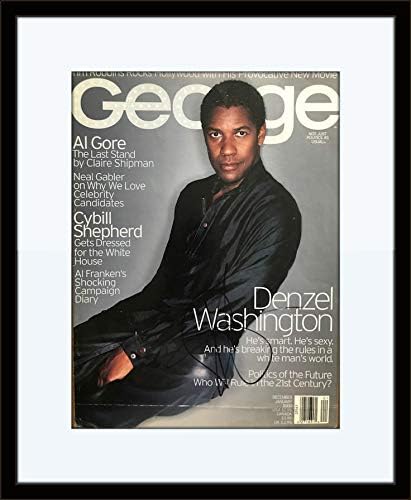 Denzel Washington Authentic Magazine Autograph com certificado de autenticidade