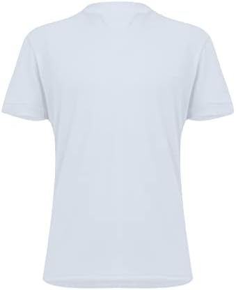 Camisetas masculinas Casual Casual Color Sólida V-Gentleman Decelagem de Manga Curta Camisetas de T-shirt