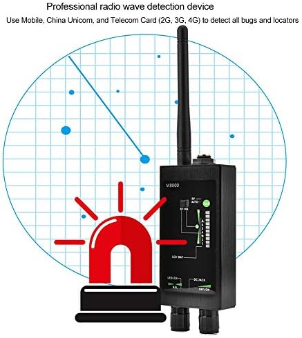 Detector de rádio de sinal sem fio M8000, câmera anti-spy RF detector de sinal de sinal Localizador de
