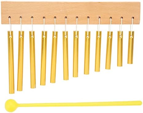 Instrumento de Percussão, Gold 12 Keys Professional Composite Woodwind Chime para sala de aula